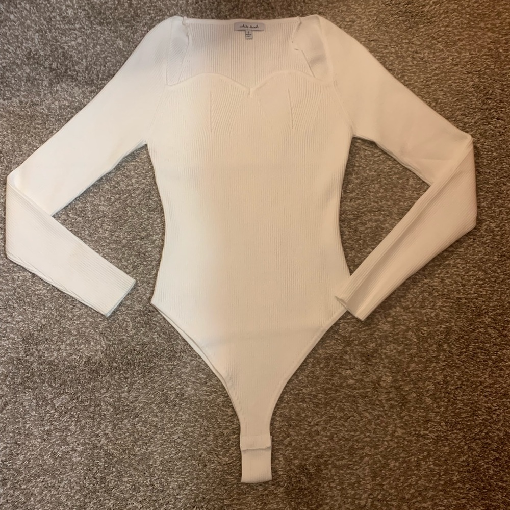 Brand new White Birch Ivory Ribbed Bodysuit Small